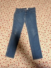 H M Girls Denim Jeans Skinny Slim, Size 8, Blue, 100 Cotton Size 29/32