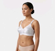 Ex M&S White Non Wired Full Cup Bra Support & Comfort Sheen Finish 34C 34D 34DD
