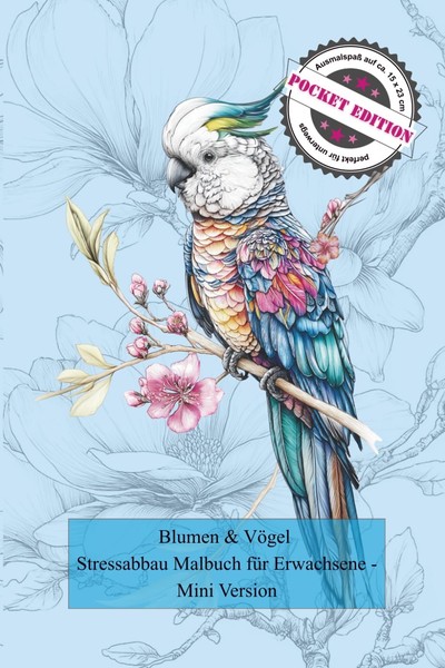 Blumen & VöGel: Stressabbau Malbuch FüR Erwachsene - Mini-image
