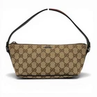 Auth GUCCI GG Canvas Beige Ladies Accessory Pouch KC722