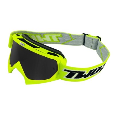 Motocross-Brille TWO-X Crossbrille Race MX neon gelb getönt schwarz grau MX