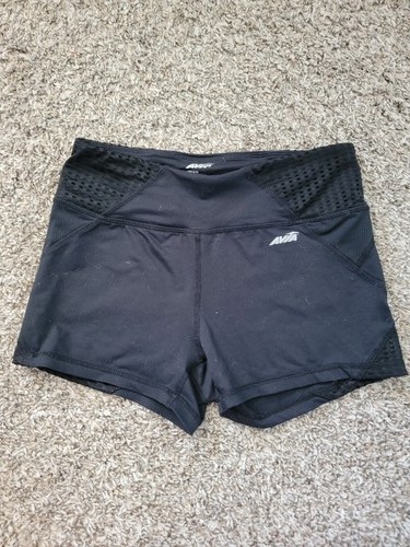 AVIA Women's Black Athletic Shorts Size S (4-6) Compression Mesh Waistband