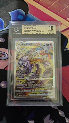 Pokemon Crown Zenith Mewtwo Vstar gg44/gg70 BGS 10