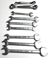 9 Vintage Thorsen Open End Wrench Set - USA Made