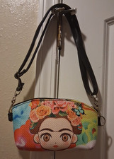 Bolso Bandolera Frida Kahlo Floral Pequeño Bolso de Hombro Colorido Arte Bolso de Mano