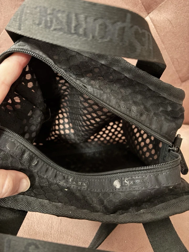 Le SportSac Black Nylon Crossbody Shoulder Bag Mesh - Image 2 of 4