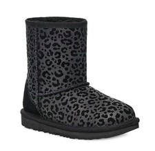 UGG Kids' Classic II Glitter Leopard ot 1112388K Black Size 3.