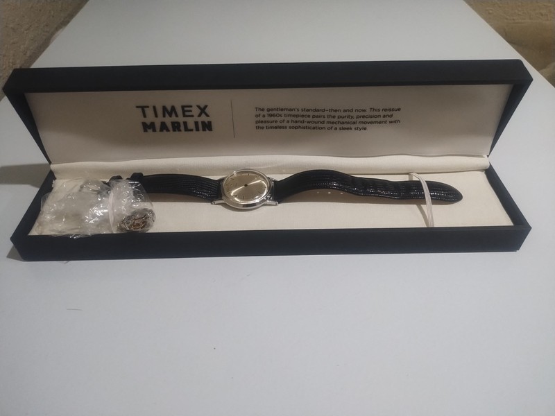 broken Timex Marlin Men's Mechanical Watch 34mm 1960s Reissue 2017 parts repair