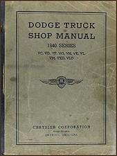 1940 Dodge Truck Repair Shop Manual Original