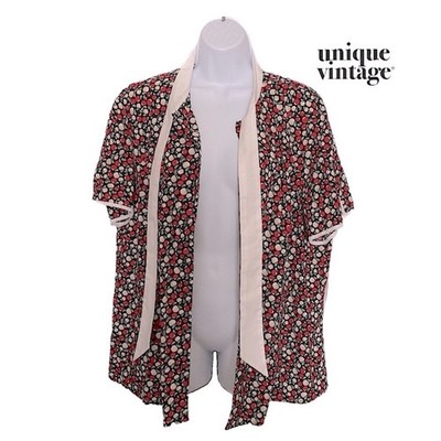 NWT Unique Vintage 2X/18 Women s Art Crafts Class Coverup Apples Teacher Gift