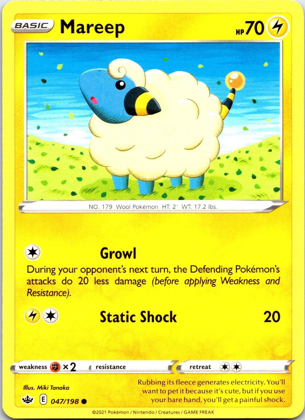 Mareep 047/198 Common Chilling Reign Pokemon NM