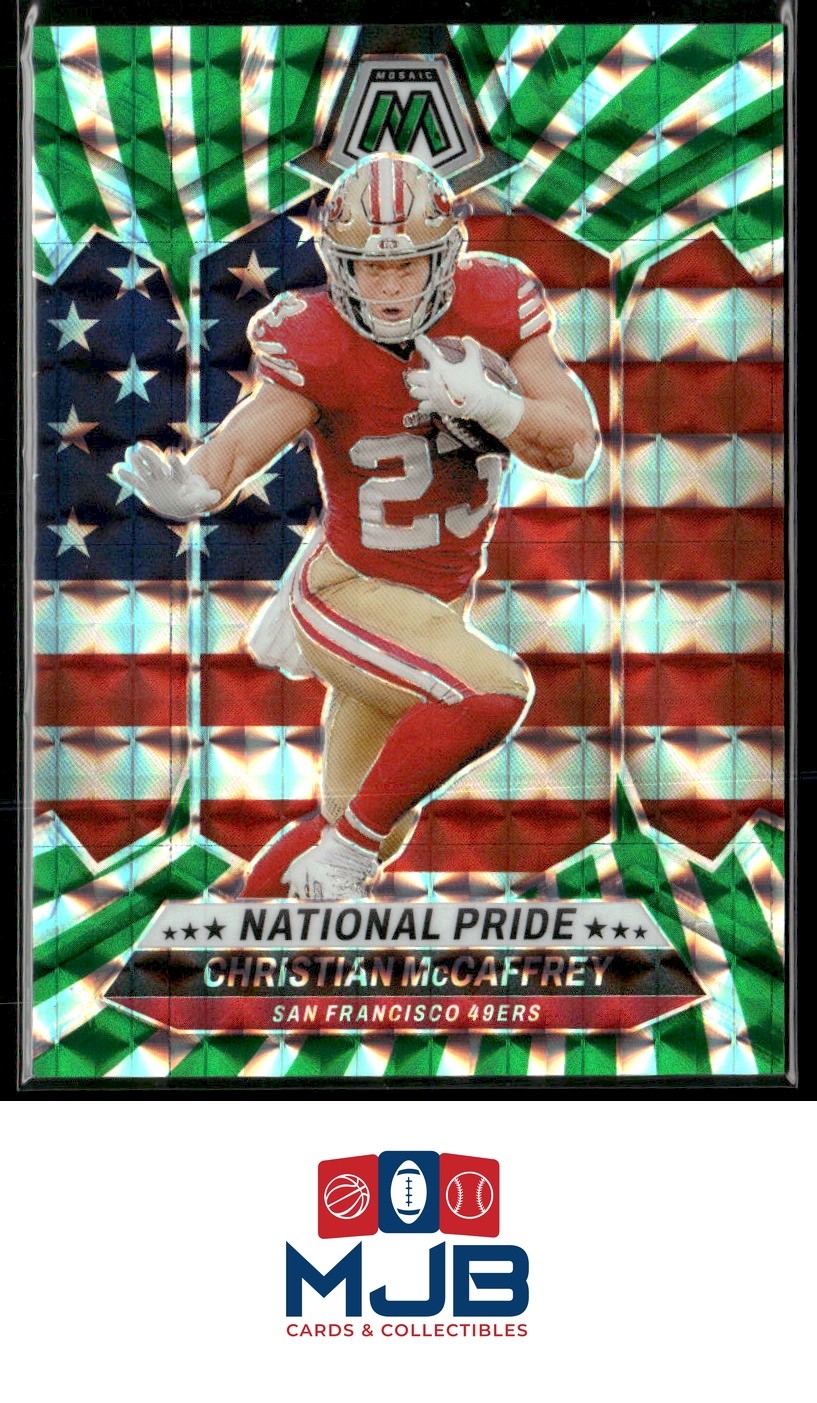 2024 Panini Mosaic Christian McCaffrey Mosaic Green Swirl #/13 #256