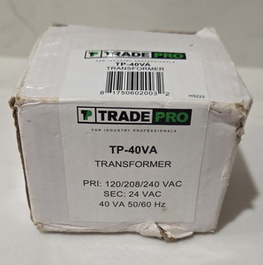 Trade Pro TP-40VA Industrial Control Transformer 40VA 120/208/240V to 24V