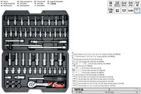 "Yato Werkzeug Satz Sortiment Werkzeugkasten Xs 1/4\" Typ2 56-Tlg YT-14501"