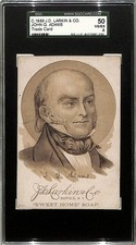 1885 J.D. Larkin & Co Sweet Home Soap President John Quincy Adams SGC 4