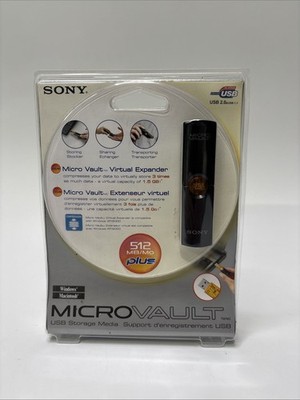 Vintage SONY MICRO VAULT USB 2.0 512MB Virtual Expander - New! Sealed!
