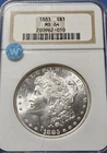1883 MS64 NGC Morgan Silver Dollar. Beautiful Coin