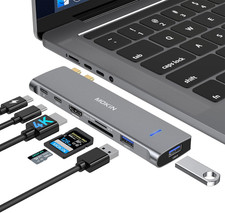 Mokin Macbook Adapter 7 in 2 USB C Hub for Macbook Pro/Macbook Air/M1/ M2, Mac U