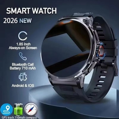 ZEUS  Smartwatch Robuste Edelstahl Fitnessuhr 10+ Tage Akku IP68 Black Amoled DE