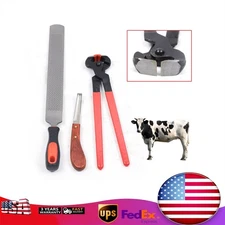 3 in 1 Horse Hoof Trimming Farrier Tool Kit Horseshoe File Rasp Cutter Knife