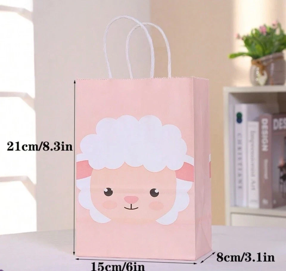 🐷Farm Animal Party Favor Gift Bags – Cute Barnyard– Set of 6 Designs * 20 Total - Image 2 of 2