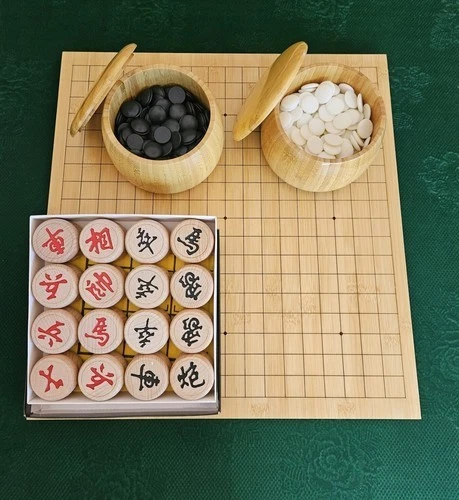 SPP Chinese Go Board (Weiqi) & Chess Board(Xiangqi) Game Set – Bamboo Board - Image 3 of 4