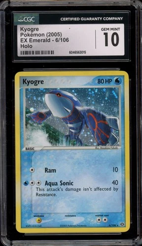 Pokemon Kyogre EX Emerald Holo Rare #6 CGC 10 Gem Mint