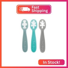 Nuby 3-Stage Baby's First Spoons Set - 3 Pack - 6 Months - Baby Spoons with Eas