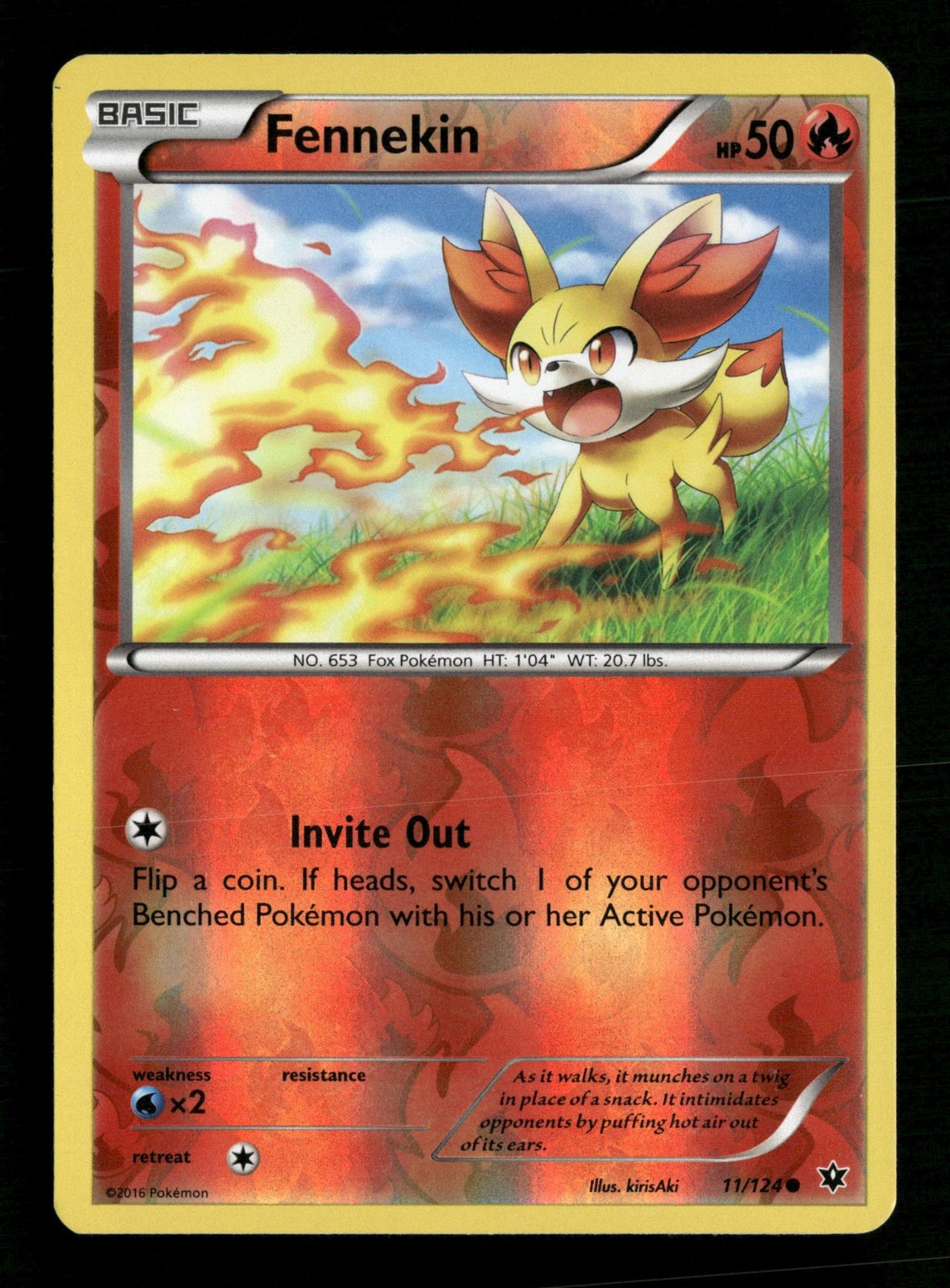 Braixen Fates Collide 12/124 Pokemon Reverse Holo Moderately Played kirisAki
