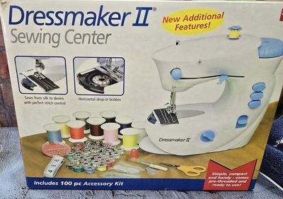 #ad Euro Pro Dressmaker II 1100 Electronic Sewing Machine Compact Beginner Friendly $39.99