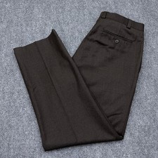 Lauren Ralph Lauren Dress Pants Mens 36x30 Brown 100 Wool Straight Leg Trousers
