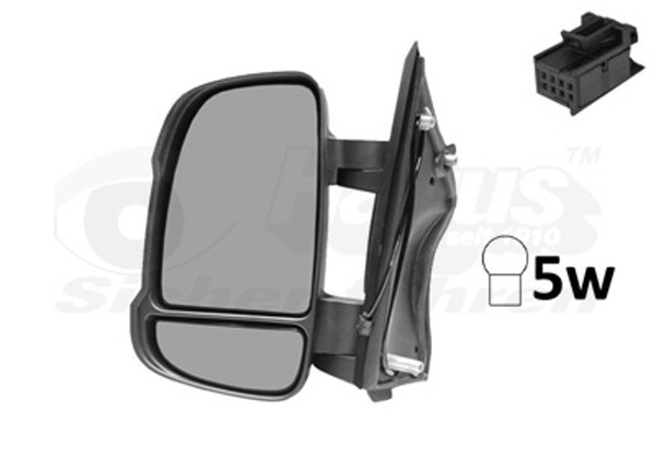VAN Wezel AußEnspiegel Hagus 1651801 FüR Fiat Peugeot CitroËN Boxer Ducato 5W 3-image