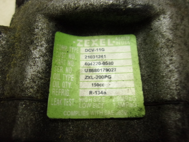 99 Saturn AC Compressor Zexel w/ Pulley 21031241 DCV-11G *FREE