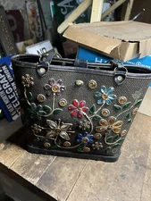 Vintage Old Rare Original Used 1963 Enid Collins Handbag Purse Jeweled Gems Bag