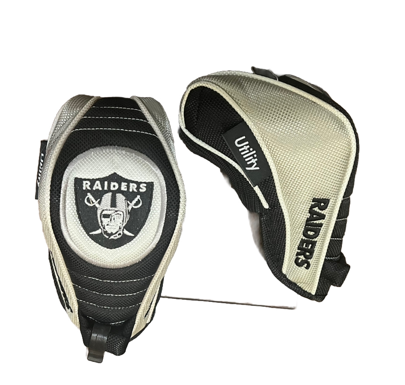 Raiders Golf Head Covers Set Of 2 Utility Las Vegas Oakland Football eBay