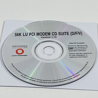 56K LU PCI Modem CD Suite (D/F/V) Version 1.10