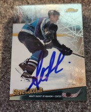 1998 Finest #26 Steve Rucchin Anaheim Mighty Ducks Autographed LOA