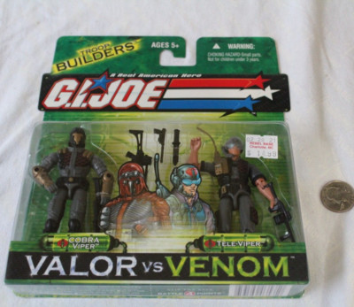  GI Joe Valor VS Venom Cobra Viper vs Tele-Viper Figure Pack 2004 MOC NEW