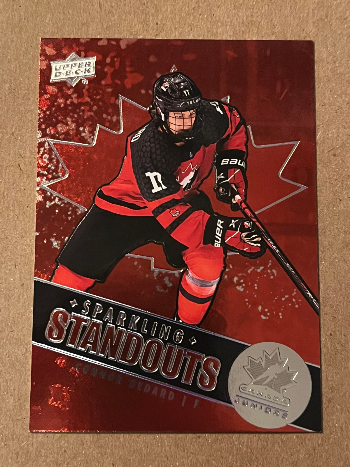 Connor Bedard 2022 Upper Deck Team Canada Juniors Sparkling Standouts SS-12