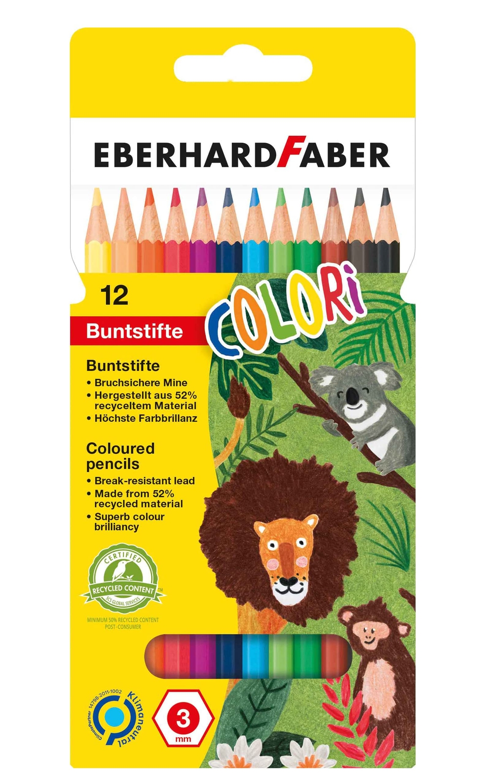 Eberhard Faber Coloured Pencils, Box of 12 (514812) 12 count (Pack of 1)