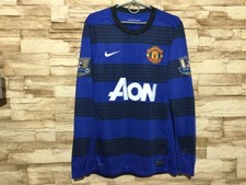 MANCHESTER UNITED 2011 2013 AWAY FOOTBALL SHIRT SOCCER JERSEY LONG SLEEVE NIKE