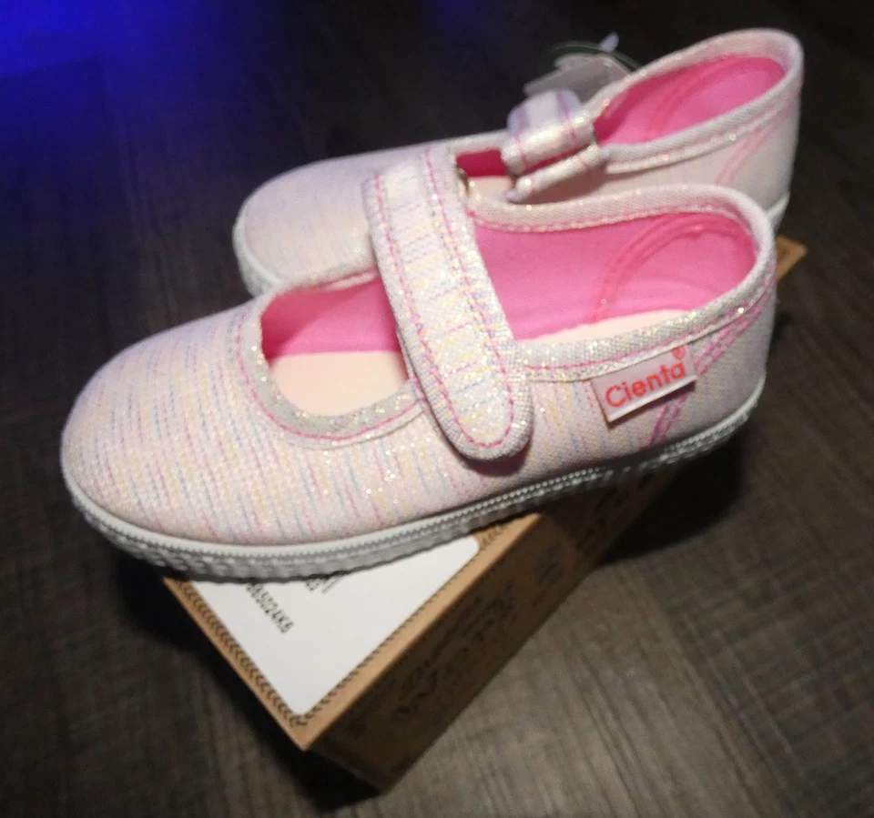 Zapatos de bebé Cienta Mary Janes Jaspeada perfumados con frutas brillantes niño pequeño UE 24 NUEVOS EN CAJA Foto 2 de 4