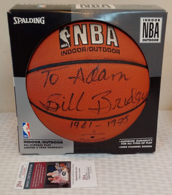 BILL BRIDGES Autographed Signed Full NBA Basketball Spalding 76ers
