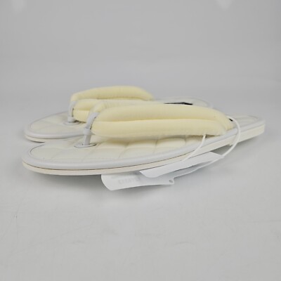 TOM FORD Brighton White Velvet Flip Flops New Size 39 US 9