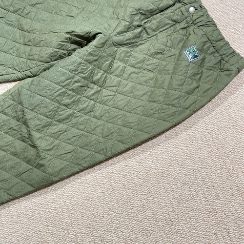 VINTAGE Helly Hansen Trousers Mens 34x31 Green Quilted Rain Sailing Gear - Picture 2 of 14