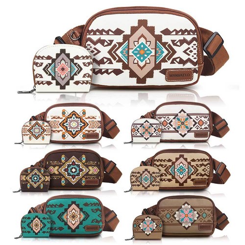 Boho Fanny Pack with Adjustable Strap Waist Bag for Festival Travel and Concerts - Picture 2 of 21