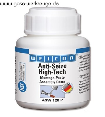 WEICON Anti Seize ASW 120 P Mounting Paste ''High Tech'' Anti Corrosion 120g