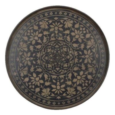 NOTRE MONDE Classics Marrakech Wood Round Decorative Tray by  Dawn Sweitzer