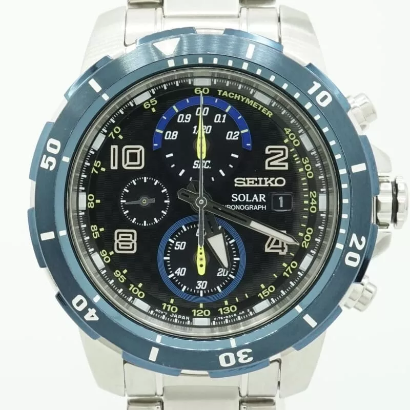 SEIKO SSC637 Jimmie Johnson Chrono Japan Mov't Men's Watch Used Good  Condition