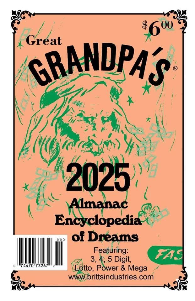 2025 Grandpa's Almanac - Lottery Book - Dream Book - Numerology Book - Lottery